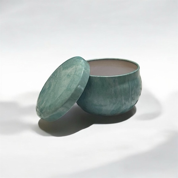 Small Colorful Marble Patterned Tins 1.9"W x 1.5"H - 8 Tins With Lids - Picture 4 of 11